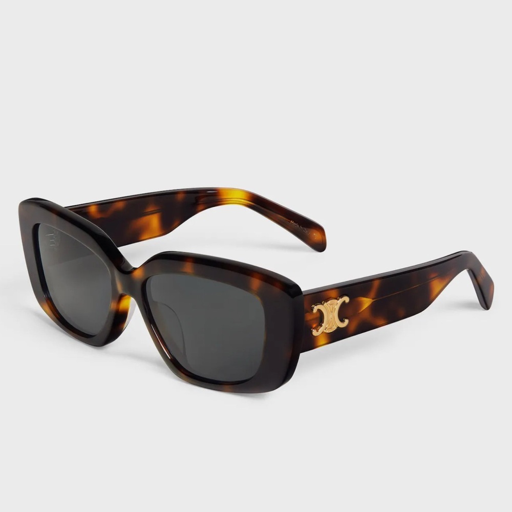 Celine Tortoiseshell Brown and Black Square Sunglasses